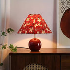 Botanical Print Table Lamp with Rounded Base