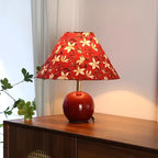 Botanical Print Table Lamp with Rounded Base
