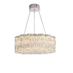 Crystal Chandelier with Multi-Tier Drum Frame