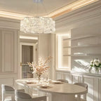 Crystal Chandelier with Multi-Tier Drum Frame