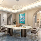 Crystal Chandelier with Multi-Tier Drum Frame