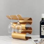 Freestanding Wine Rack with Stemware Holder
