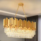 Multi-Tier Glass Crystal with Metal Frame