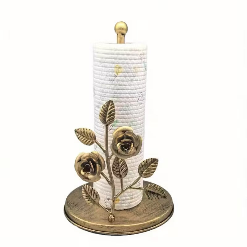 Paper Towel Holder with Floral Branch Accent