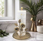 Paper Towel Holder with Floral Branch Accent
