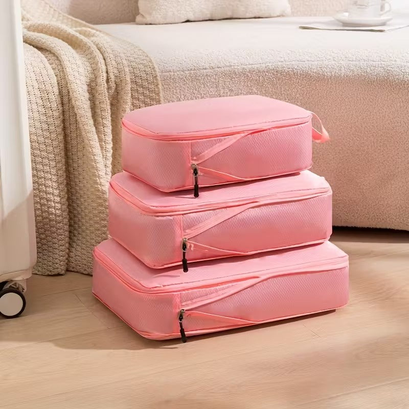 Storage Organizer Set with Zipper Compression System