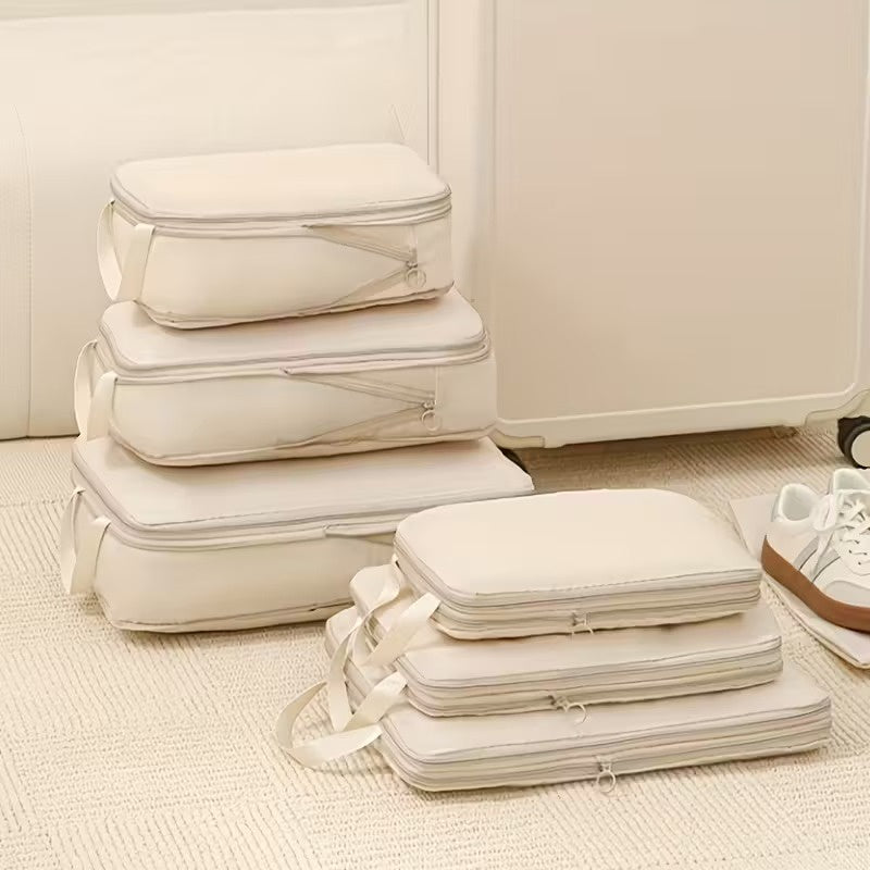 Storage Organizer Set with Zipper Compression System