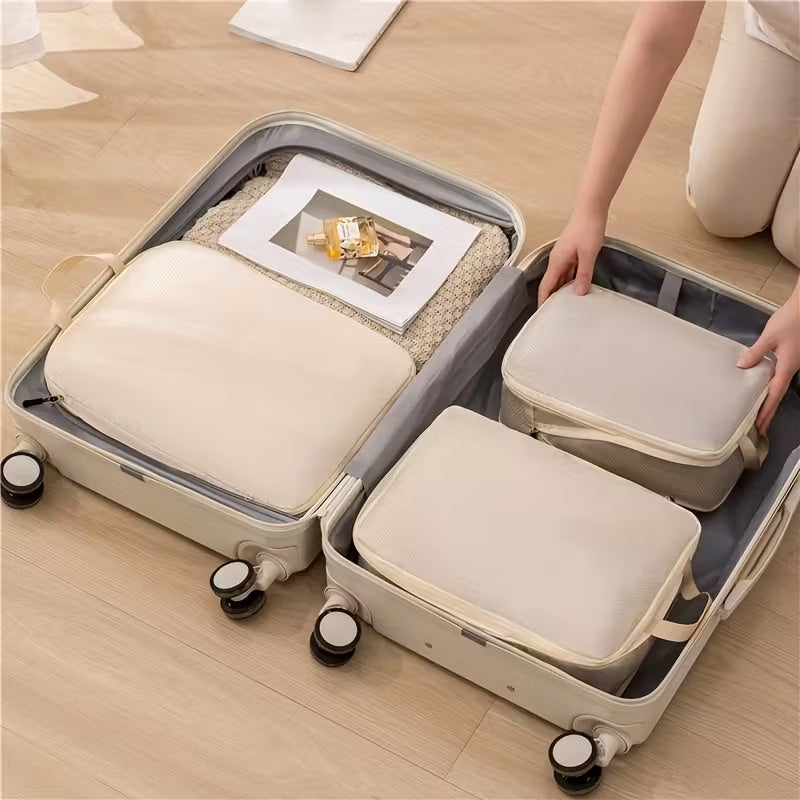 Storage Organizer Set with Zipper Compression System