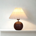 Table Lamp with Pleated Lampshade