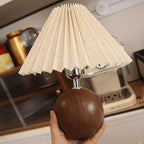 Table Lamp with Pleated Lampshade
