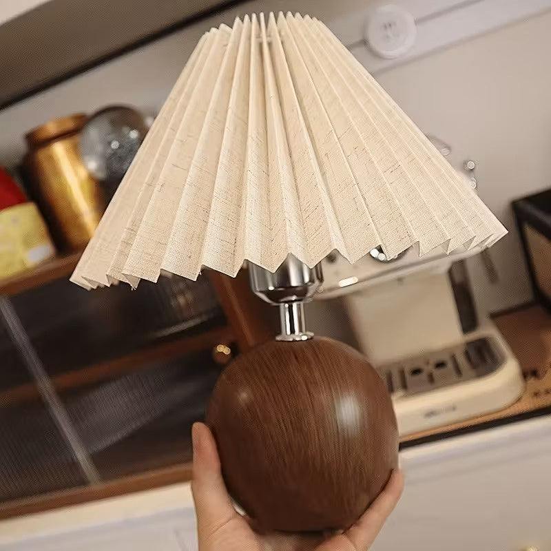 Table Lamp with Pleated Lampshade