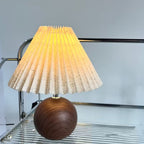 Table Lamp with Pleated Lampshade