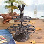 Two-Tier Egg Holder with Rooster Finial