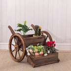 Wheelbarrow Planter with Two-Tier Planting Boxes