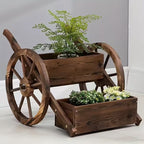 Wheelbarrow Planter with Two-Tier Planting Boxes